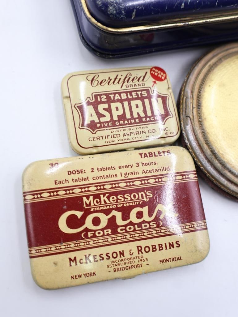 Vintage Apothecary, Medical and Vanity Advertising Tin Collection - 12