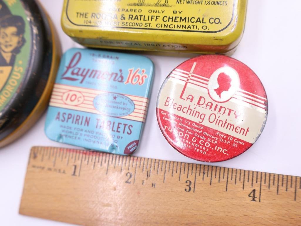 Vintage Apothecary, Medical and Vanity Advertising Tin Collection - 8
