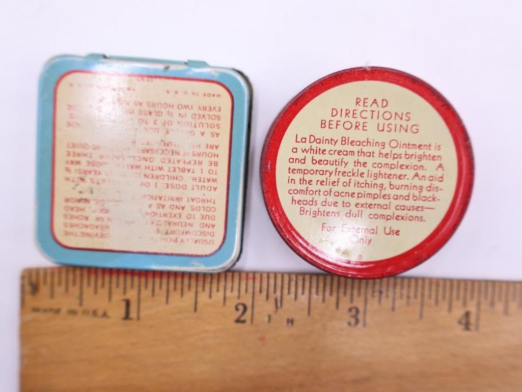 Vintage Apothecary, Medical and Vanity Advertising Tin Collection - 9