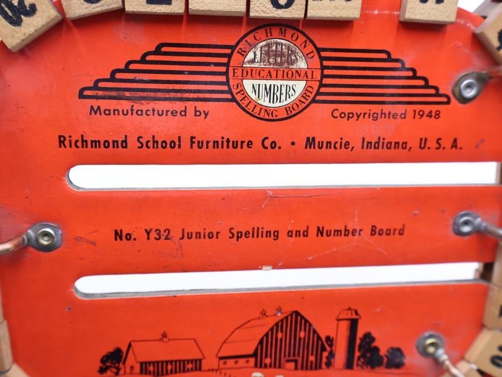 Vintage Educational Learning Toys Wolverine Tin Alphabet Boards and Wooden Abacus - 11