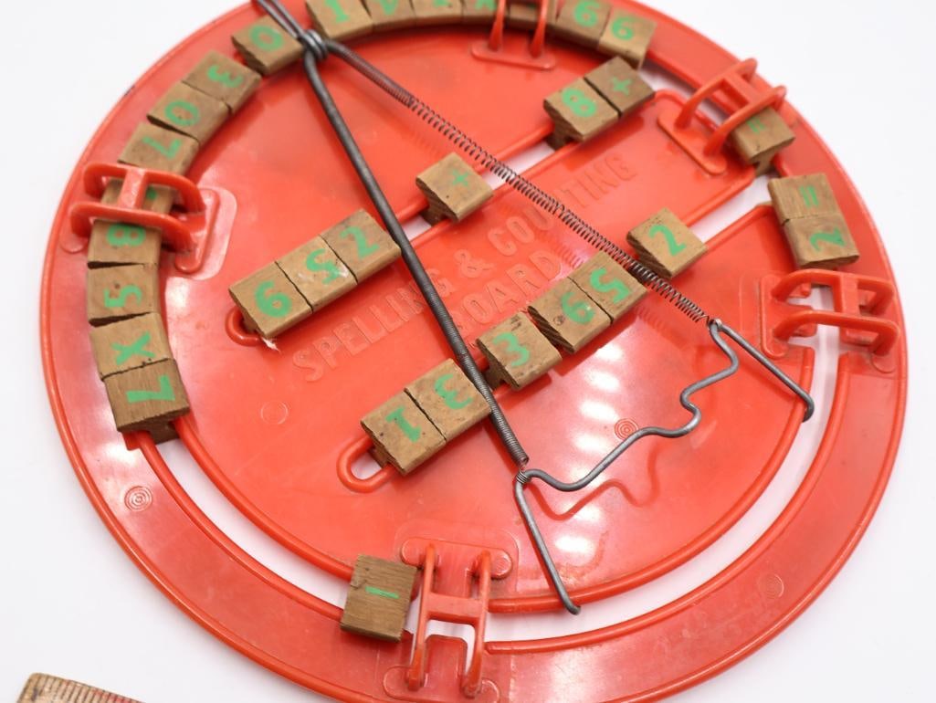 Vintage Educational Learning Toys Wolverine Tin Alphabet Boards and Wooden Abacus - 13