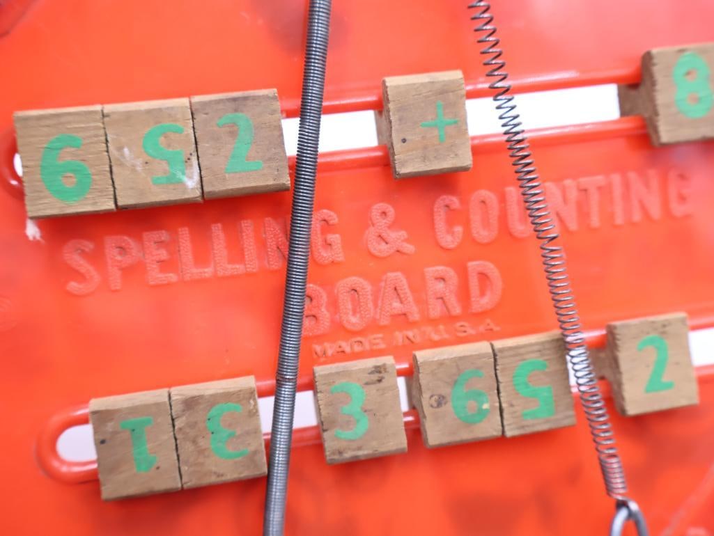 Vintage Educational Learning Toys Wolverine Tin Alphabet Boards and Wooden Abacus - 14