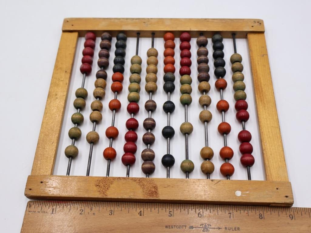Vintage Educational Learning Toys Wolverine Tin Alphabet Boards and Wooden Abacus - 15
