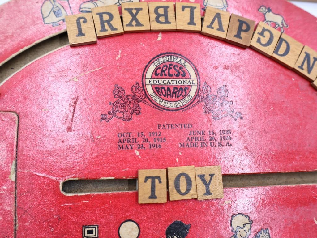 Vintage Educational Learning Toys Wolverine Tin Alphabet Boards and Wooden Abacus - 3