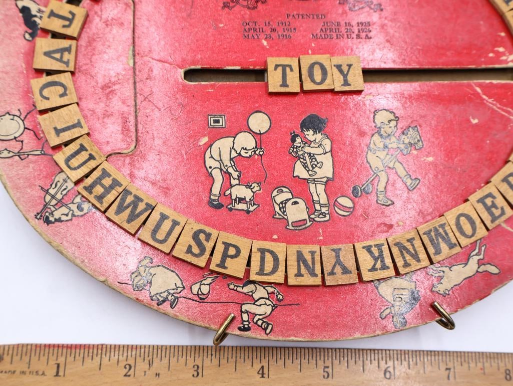 Vintage Educational Learning Toys Wolverine Tin Alphabet Boards and Wooden Abacus - 4