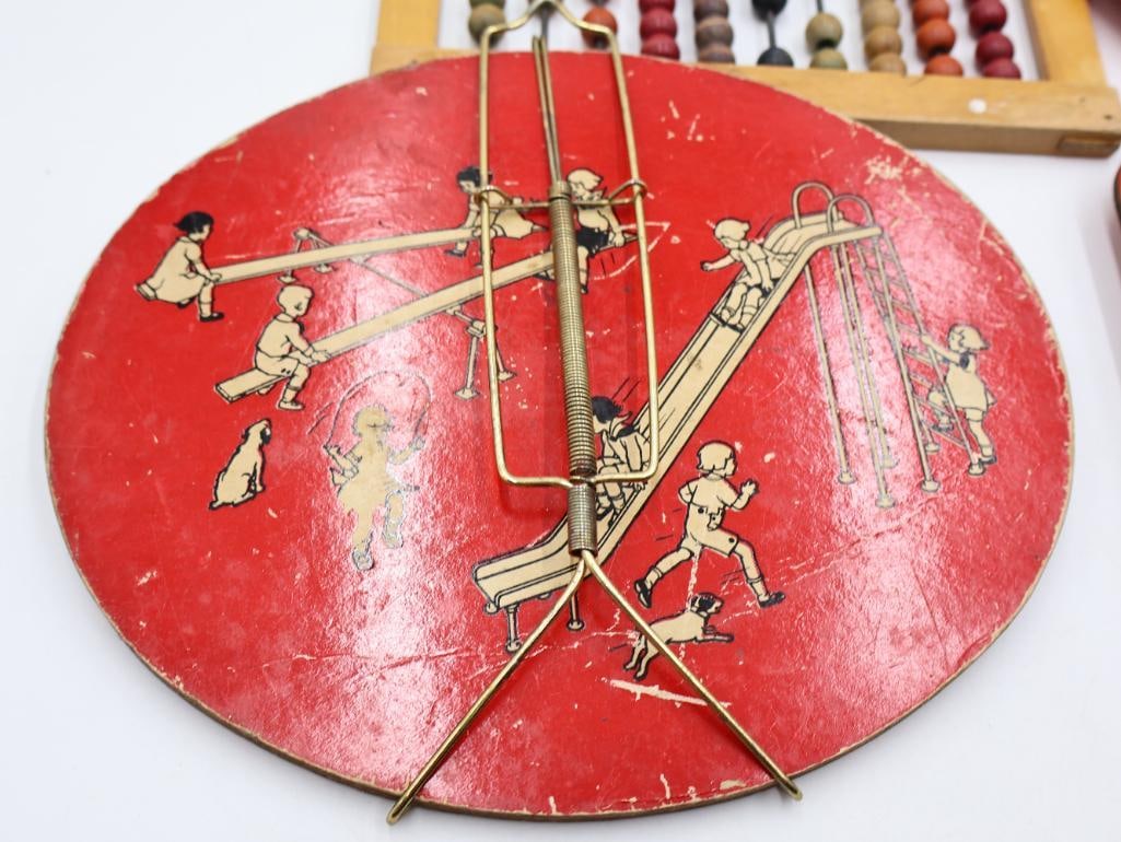 Vintage Educational Learning Toys Wolverine Tin Alphabet Boards and Wooden Abacus - 5