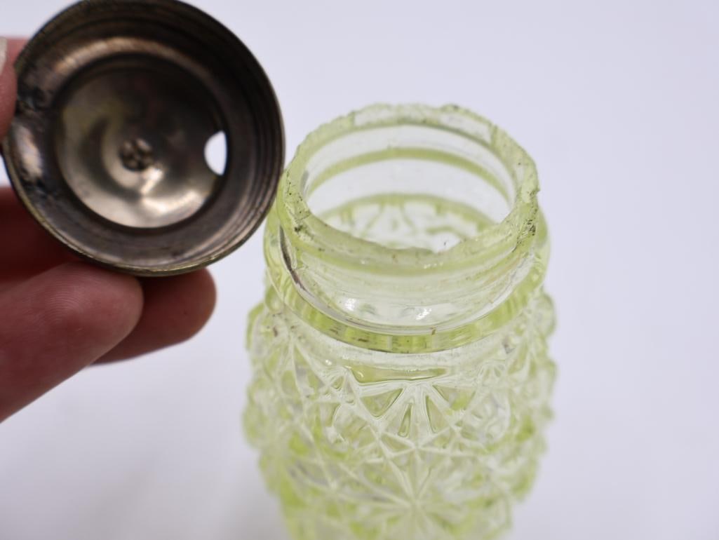 2 Antique Uranium Glass Pieces - 14