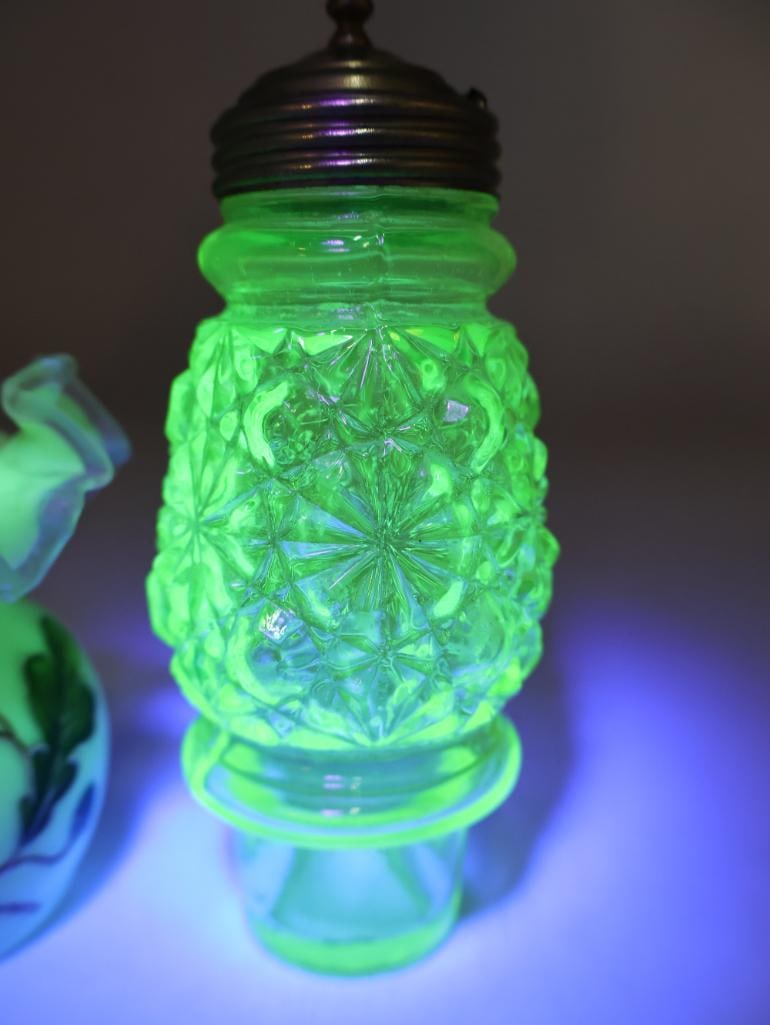 2 Antique Uranium Glass Pieces - 3