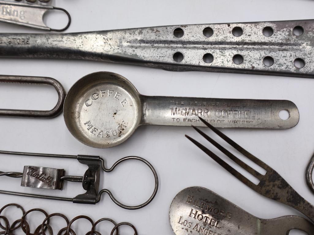 Large Collection of Antique Primitive Kitchen Gadgets and Utensils - 10