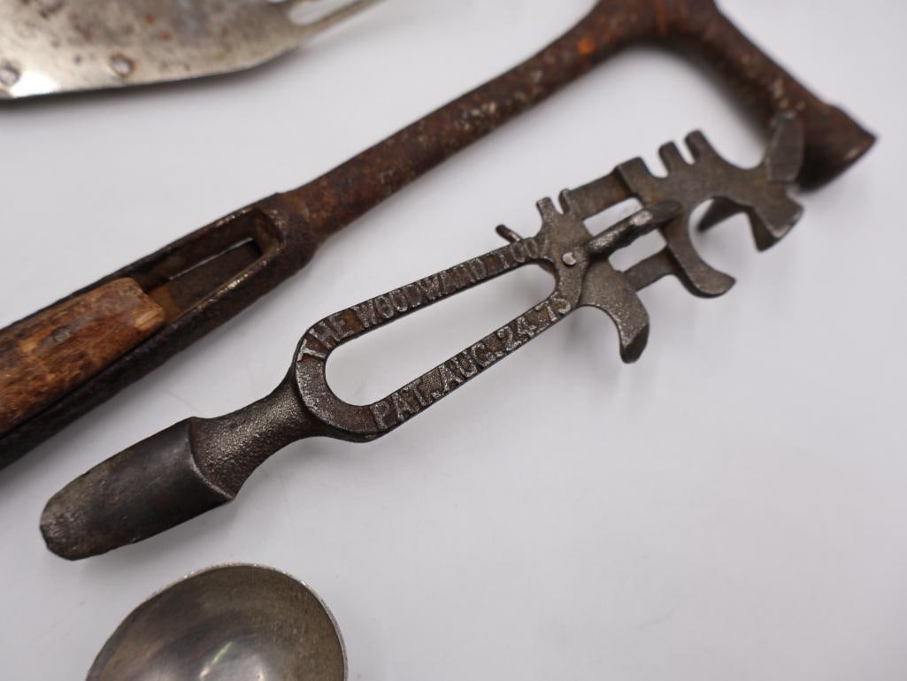 Large Collection of Antique Primitive Kitchen Gadgets and Utensils - 13