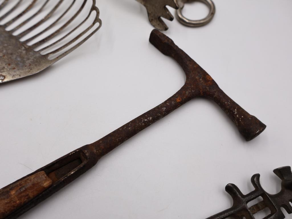 Large Collection of Antique Primitive Kitchen Gadgets and Utensils - 15