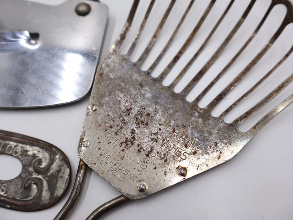 Large Collection of Antique Primitive Kitchen Gadgets and Utensils - 19