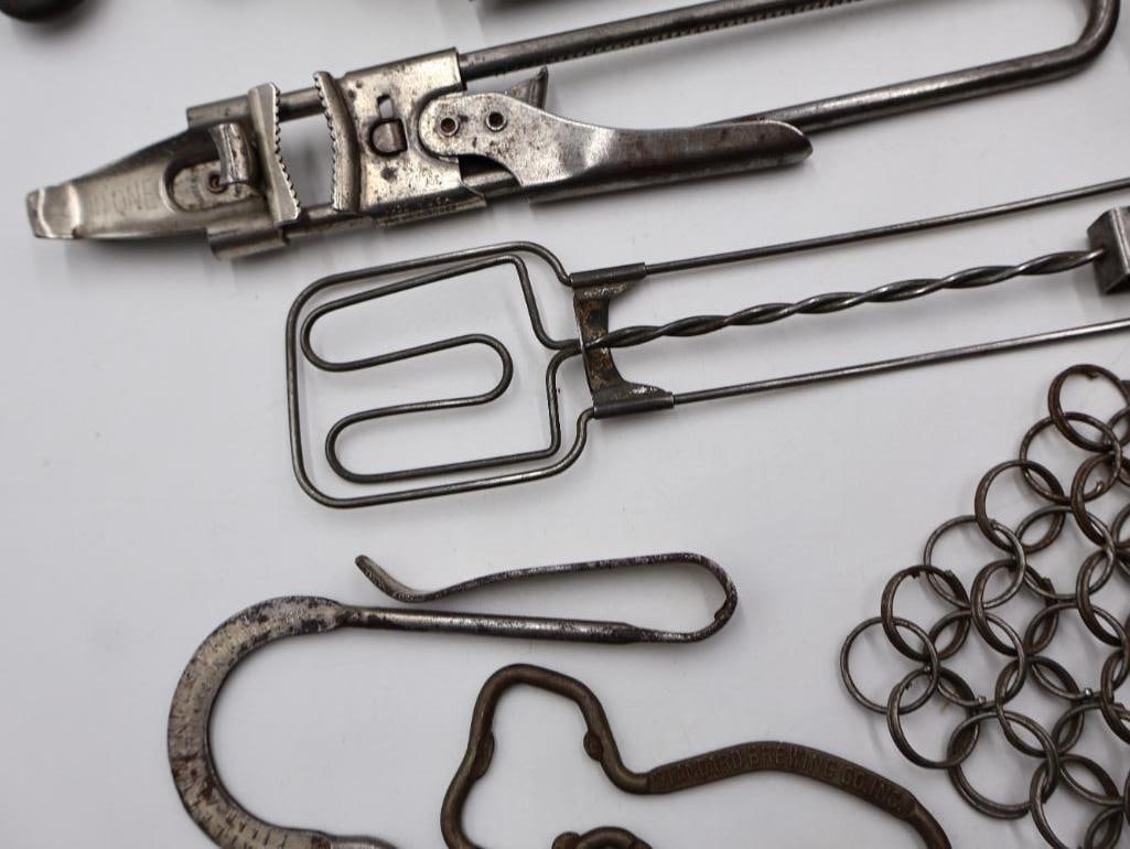 Large Collection of Antique Primitive Kitchen Gadgets and Utensils - 7