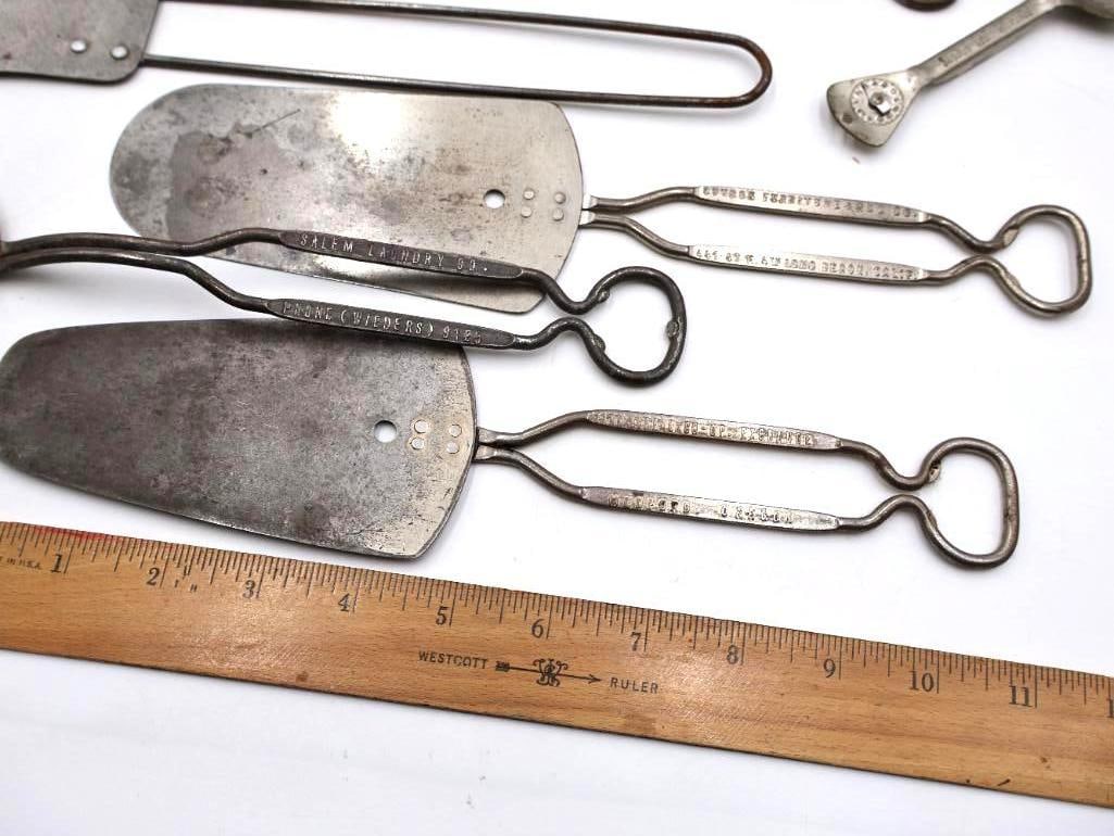 Large Collection Antique & Vintage Serving Advertisment Utensils - 2