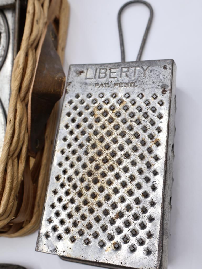 Antique Kitchen Graters, Juicers and Utensils Collection - 12