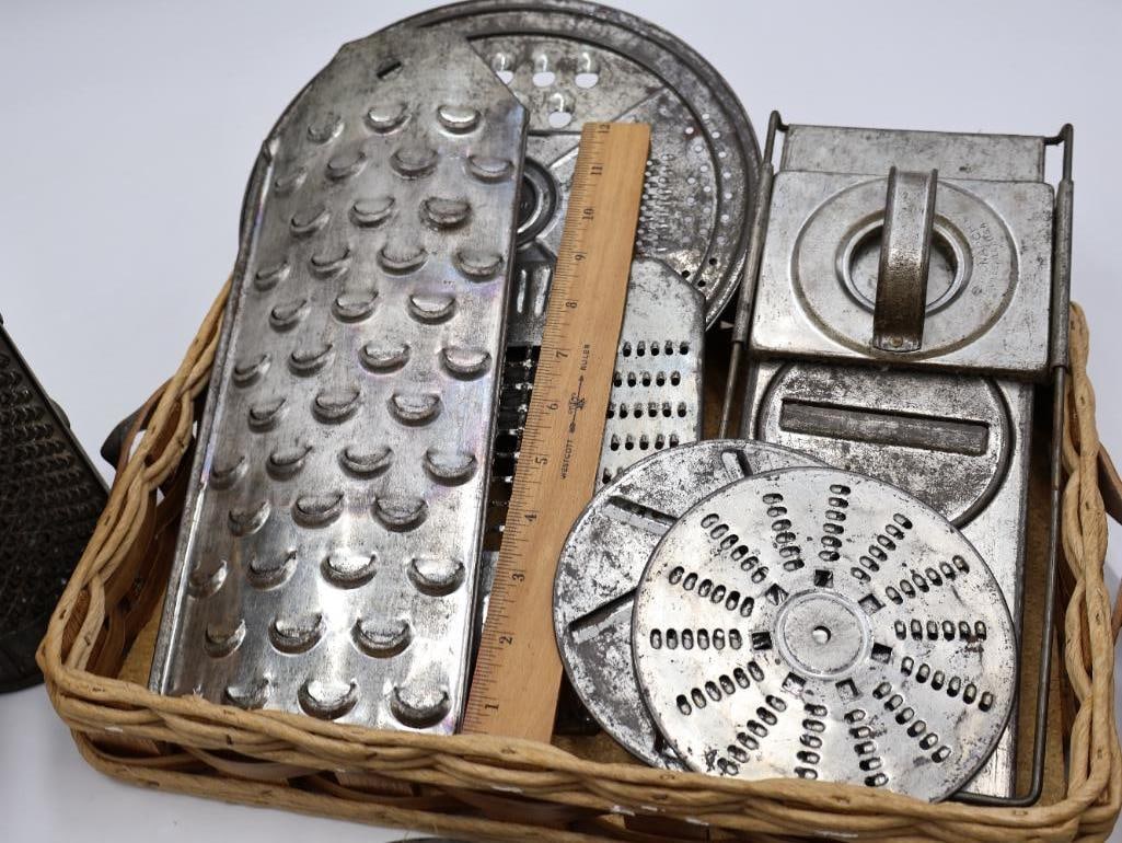 Antique Kitchen Graters, Juicers and Utensils Collection - 14