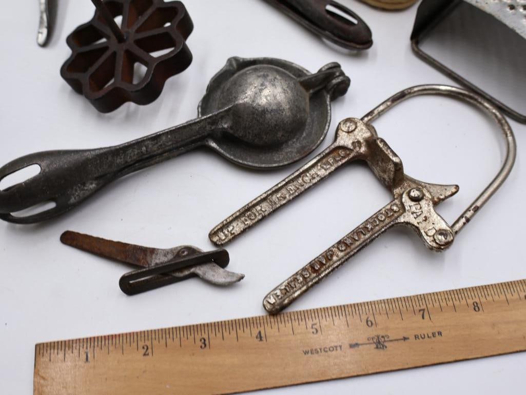 Antique Kitchen Graters, Juicers and Utensils Collection - 5