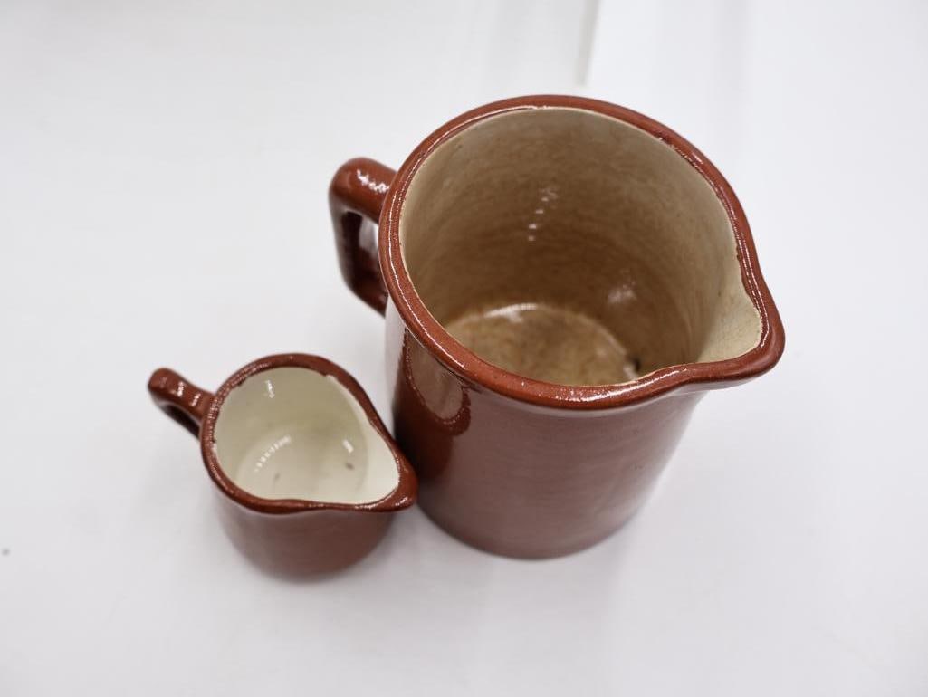 Vintage Brown Glazed Stoneware Kitchen Crocks and Warmers - 14