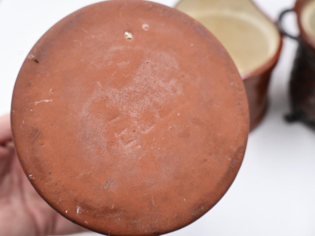 Vintage Brown Glazed Stoneware Kitchen Crocks and Warmers - 6