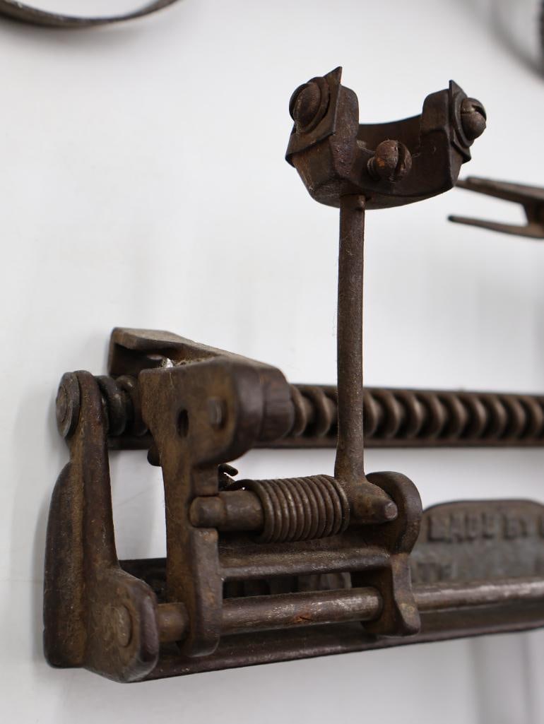 Collection of Antique Cast Iron Hand-Crank Kitchen Gadgets Apple Peeler, Slicers & More - 4