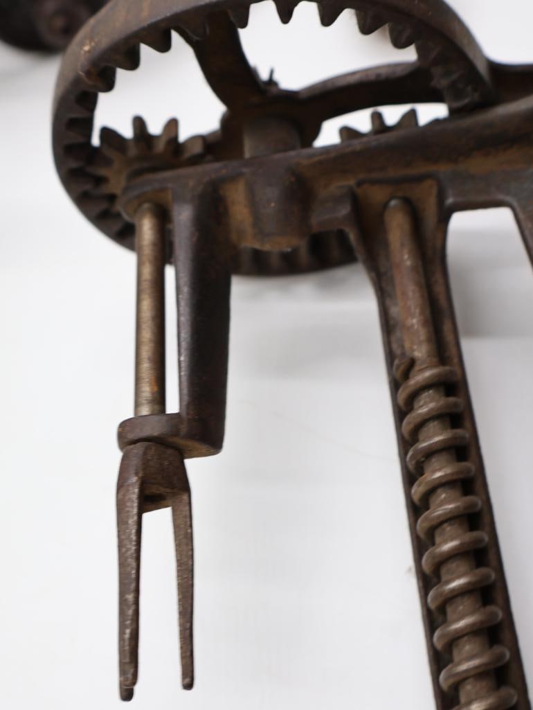 Collection of Antique Cast Iron Hand-Crank Kitchen Gadgets Apple Peeler, Slicers & More - 5