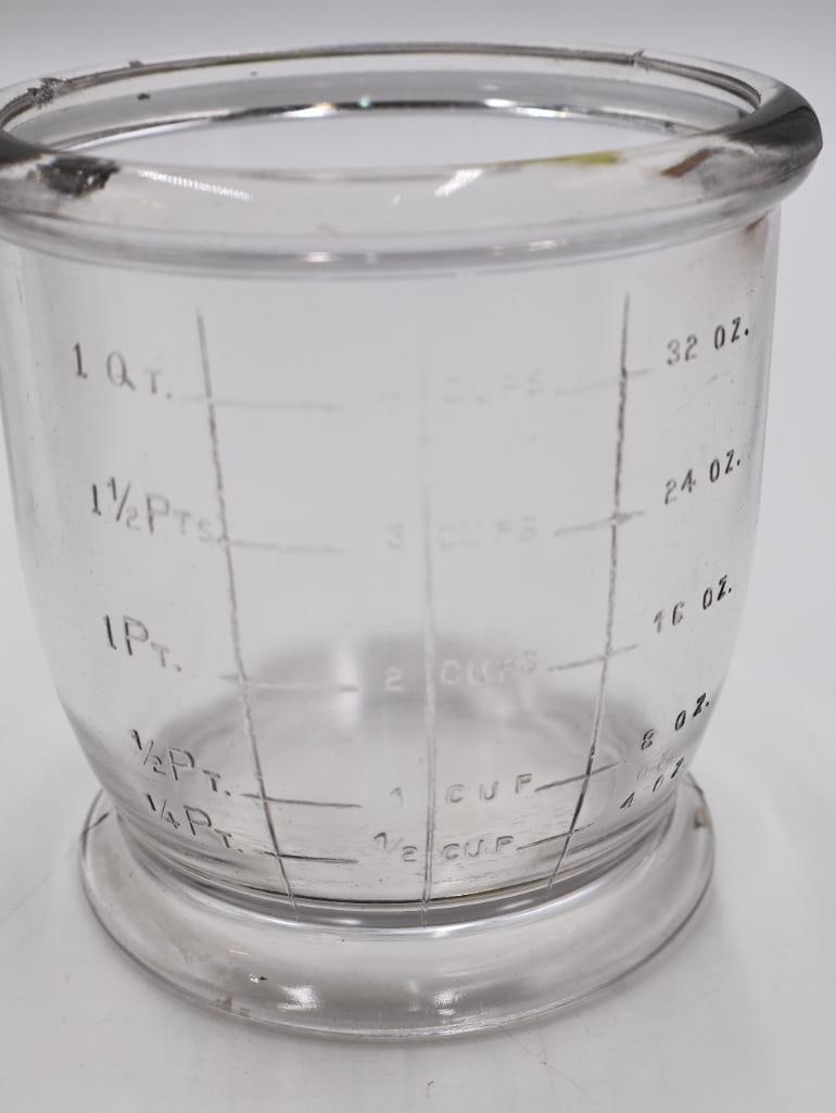 Vintage Hand-Crank Egg Beater with Glass Measuring Jar - 5