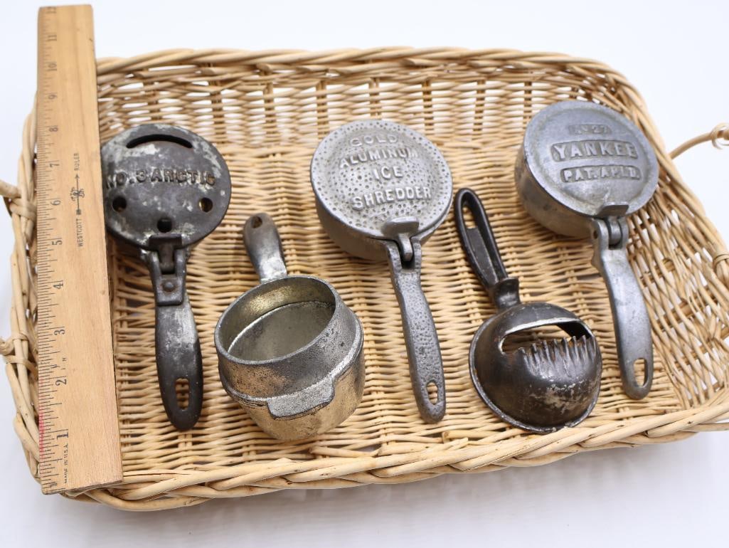 Antique Yankee and Gem Ice Shavers and Kitchen Tools - 4