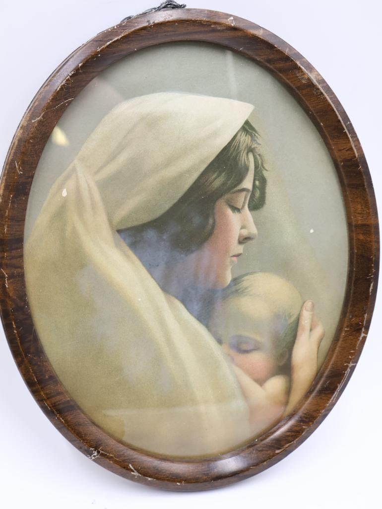 Antique Framed Mother and Child and Romantic Art Prints - 10