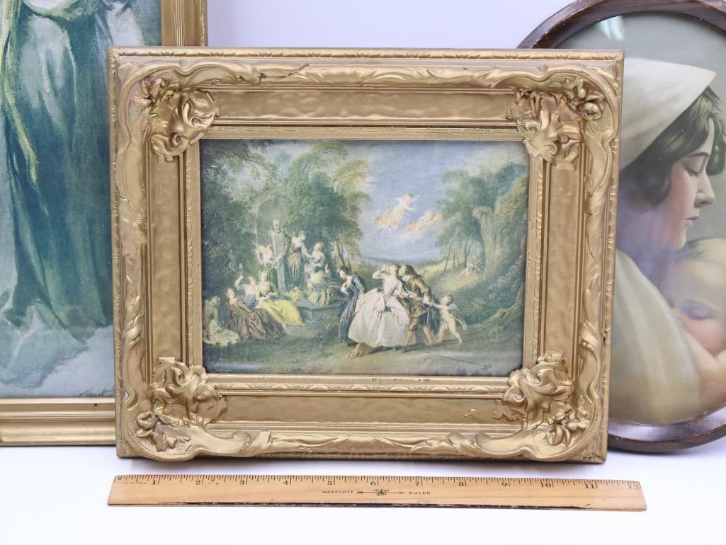 Antique Framed Mother and Child and Romantic Art Prints - 2