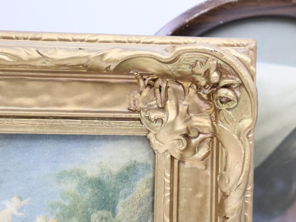 Antique Framed Mother and Child and Romantic Art Prints - 5