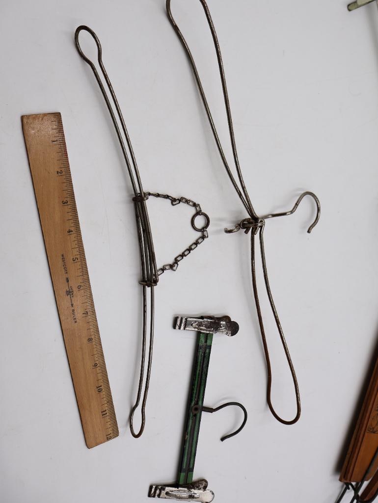 Antique Sad Irons and Vintage Advertising Clothes Hangers Collection - 12