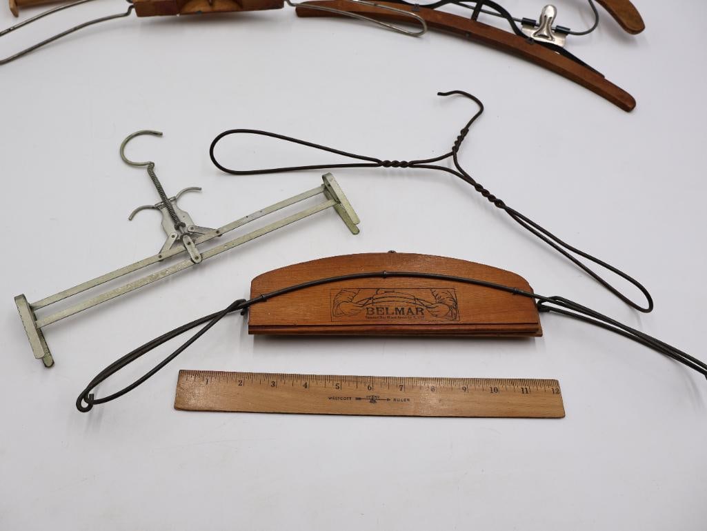 Antique Sad Irons and Vintage Advertising Clothes Hangers Collection - 17