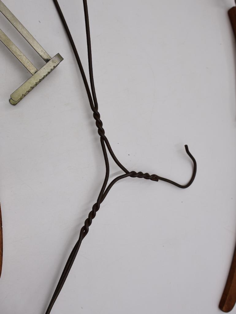 Antique Sad Irons and Vintage Advertising Clothes Hangers Collection - 20