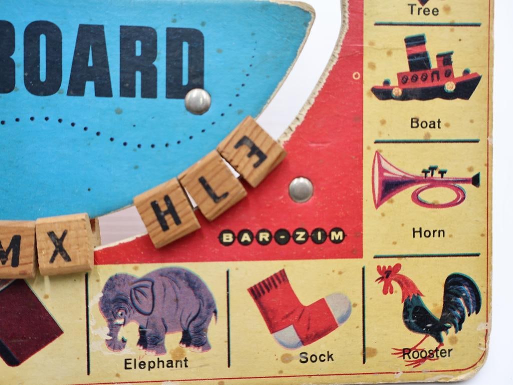 Antique Childrens Spelling and Counting Educational Boards - 18