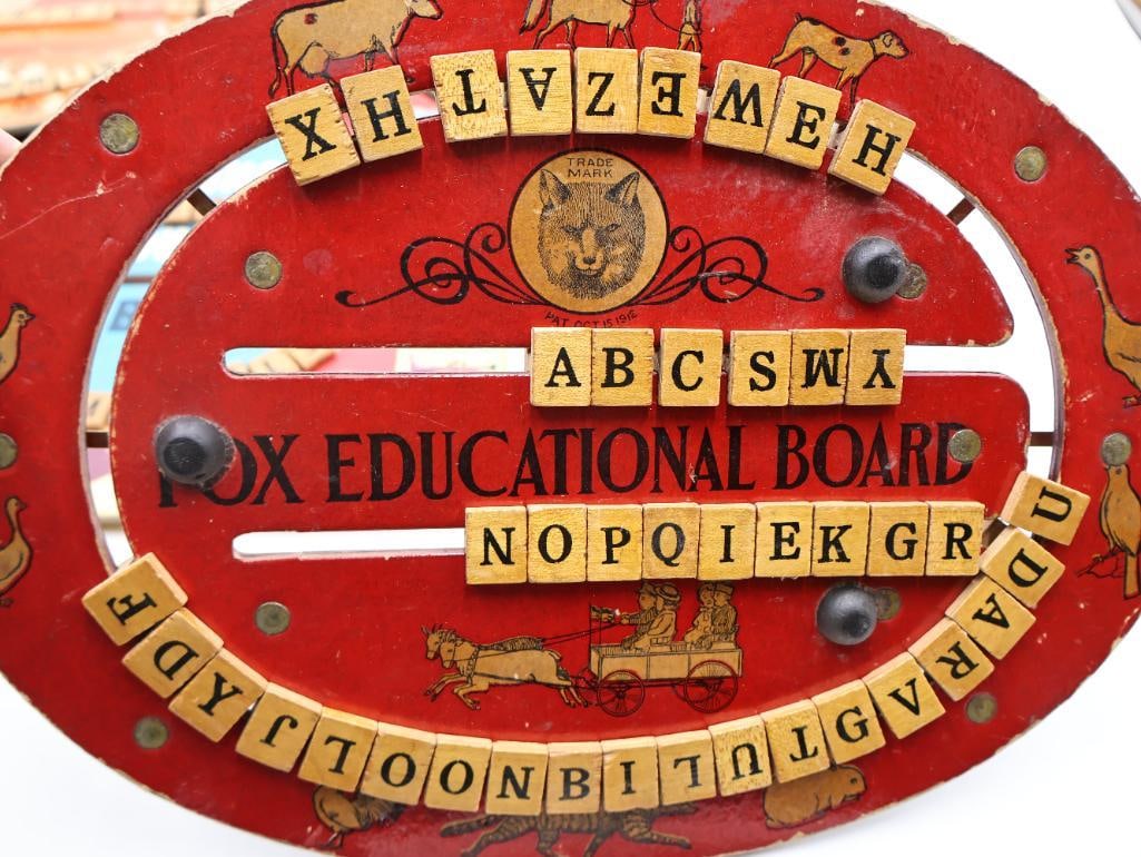 Antique Childrens Spelling and Counting Educational Boards - 3