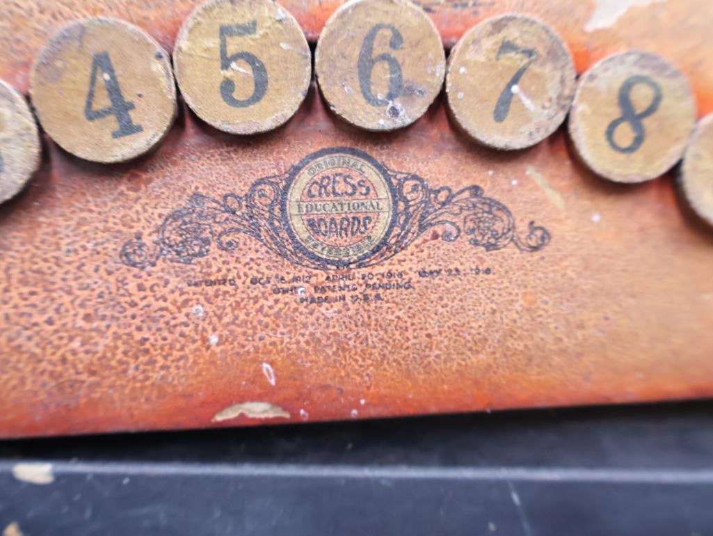Antique Childrens Spelling and Counting Educational Boards - 8