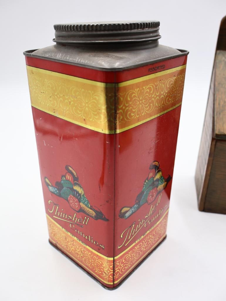 Vintage Advertising Tins, Bunte Diana Candy Tin and Kitchen Collectibles - 11