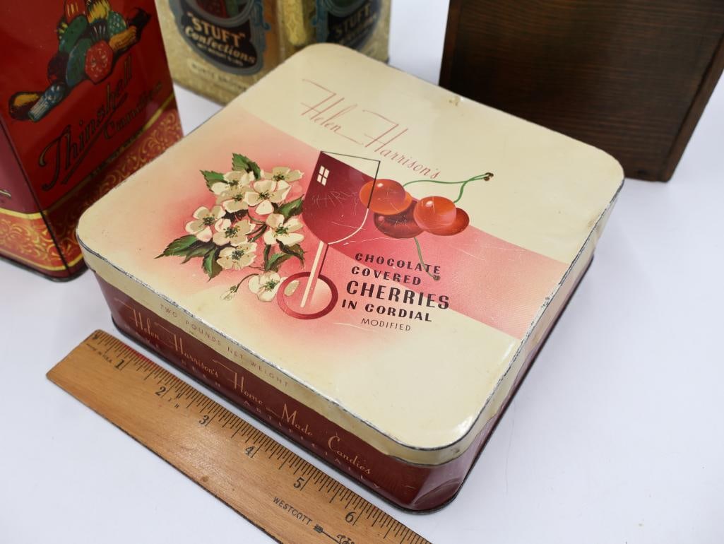 Vintage Advertising Tins, Bunte Diana Candy Tin and Kitchen Collectibles - 6