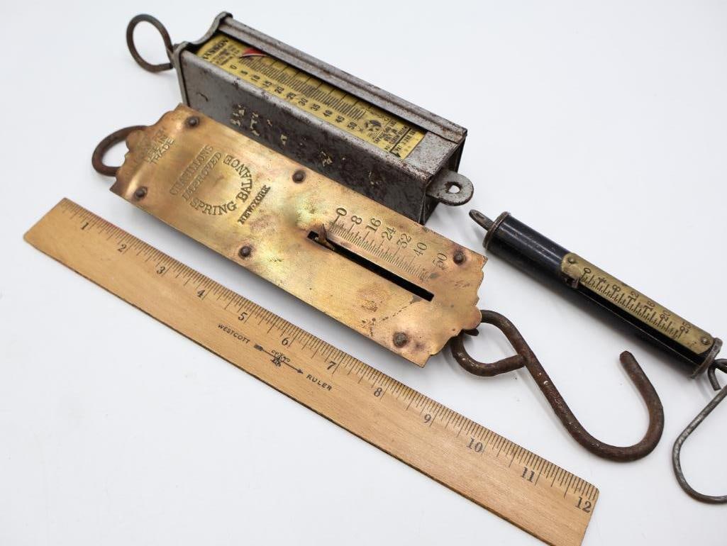 Antique Hanging Spring Scales and Pocket Balances Collection - 18