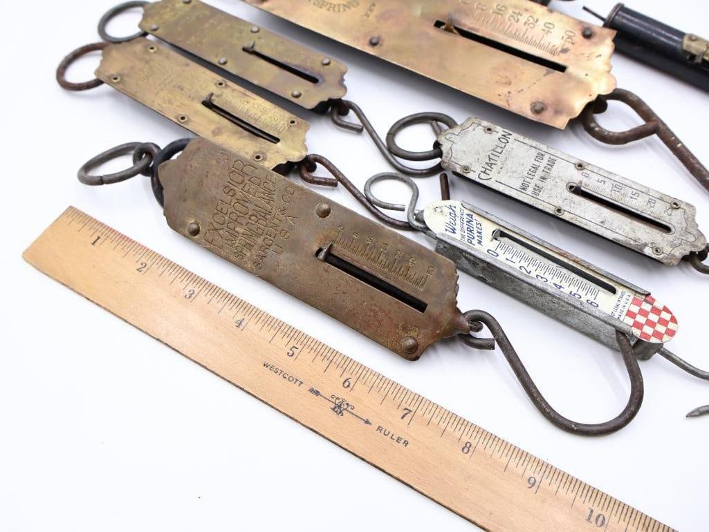 Antique Hanging Spring Scales and Pocket Balances Collection - 8
