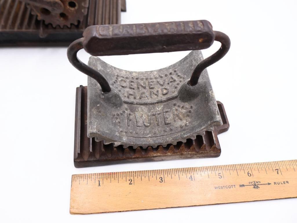Antique Cast Iron Fluting and Pleating Irons - 5