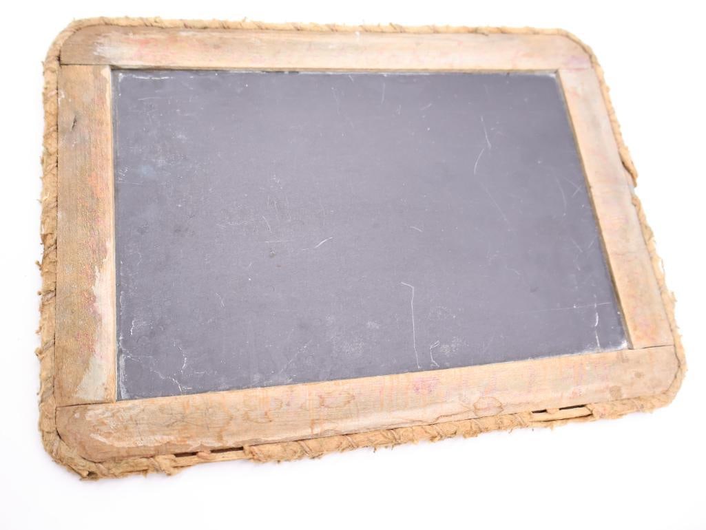 Antique Child's School Book Carriers and Blackboard Slate - 9