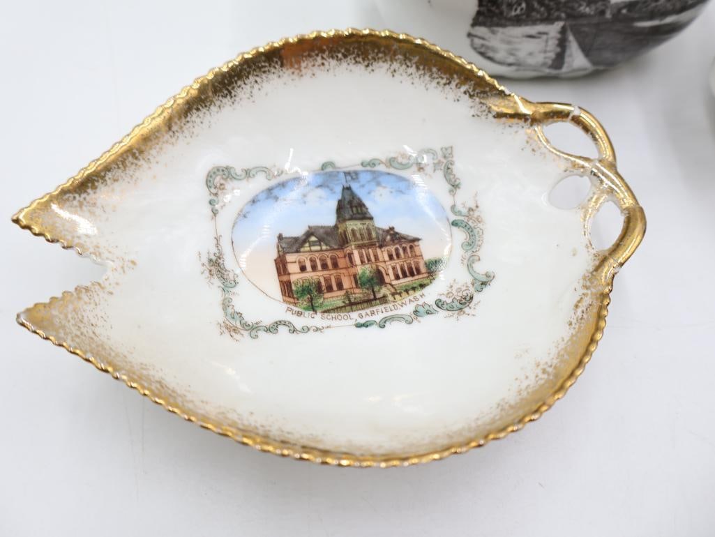 Antique Porcelain Souvenir Ware Collection Scenic Buildings and Landmarks - 13