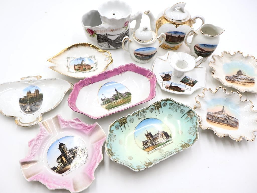 Antique Porcelain Souvenir Ware Collection Scenic Buildings and Landmarks (1 of 20)