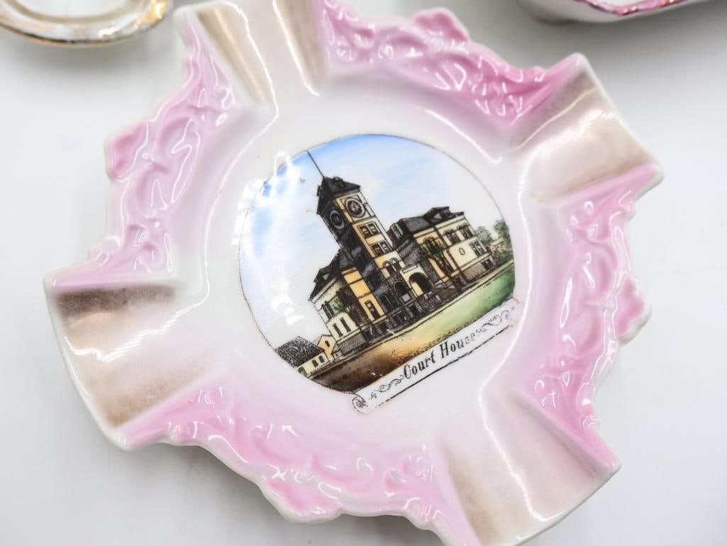 Antique Porcelain Souvenir Ware Collection Scenic Buildings and Landmarks - 5