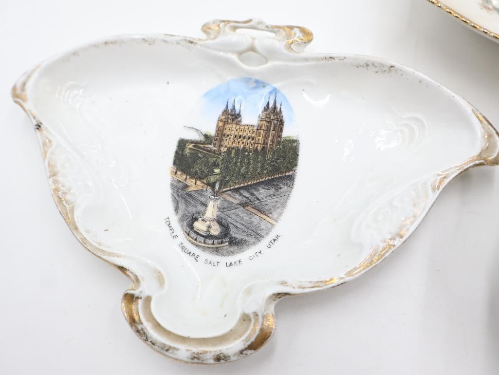 Antique Porcelain Souvenir Ware Collection Scenic Buildings and Landmarks - 7