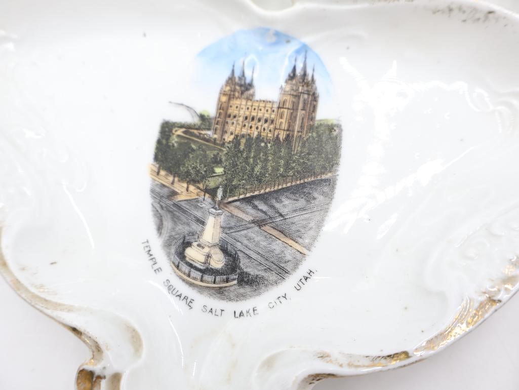 Antique Porcelain Souvenir Ware Collection Scenic Buildings and Landmarks - 8