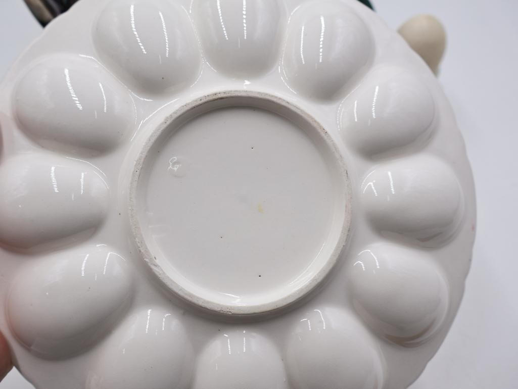 Vintage Egg Serving Collection Silver Plate Egg Cups, Rooster and Hen - 5