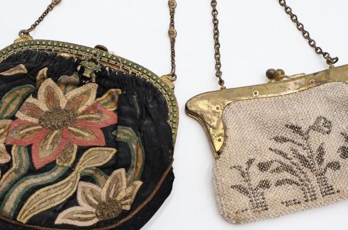 Pair of Antique Beaded and Embroidered Evening Purses - 2