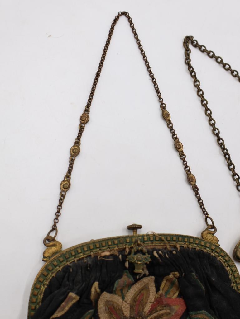 Pair of Antique Beaded and Embroidered Evening Purses - 4